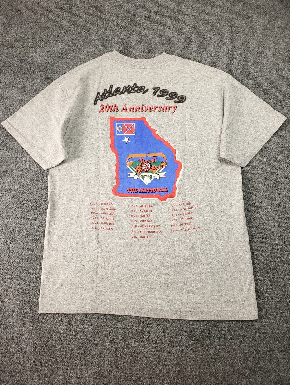 Vintage 90s National Sports Collectors Convention T Shirt Large Atlanta 1999